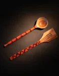 Wooden Spoon Red & Golden